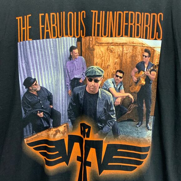 VINTAGE DEADSTOCK THE FABULOUS THUNDERBIRDS SINGLE STITCH BAND TEE SHIRT MENS L - Picture 2 of 5